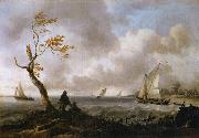 Ludolf Bakhuizen, Fishing Boats and Coasting Vessel in Rough Weather